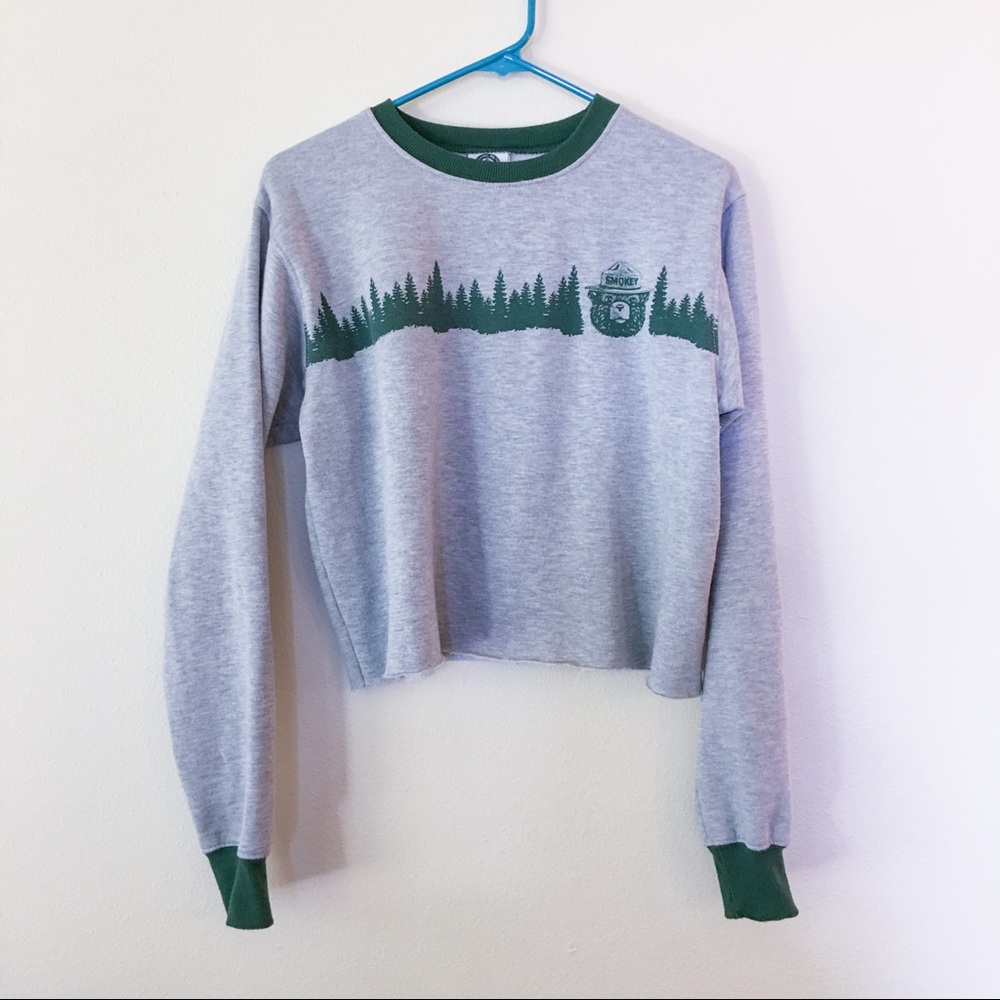 Smokey the Bear Cropped Sweatshirt